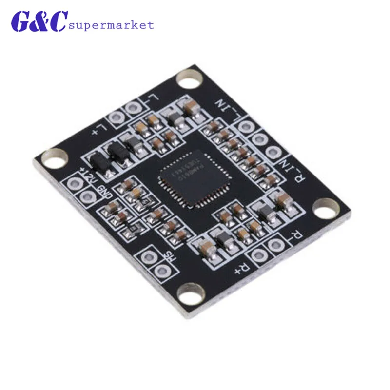 PAM8610 Digital Power Amplifier Board 2x15w Dual Channel Stereo Mini Class D 12V Mini Hi-Fi Audio Stereo Module 2X10W