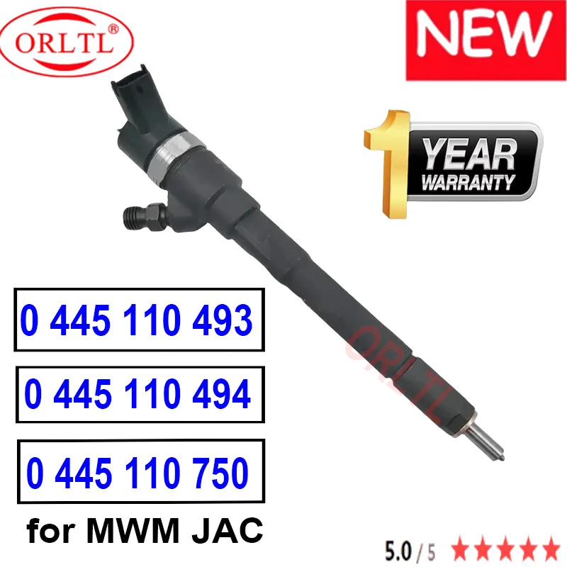 

ORLTL NEW 0445110494 0445110750 0445110493 Diesel Common Rail Injector For MWM JAC 0 445 110 494 0 445 110 750 0 445 110 493