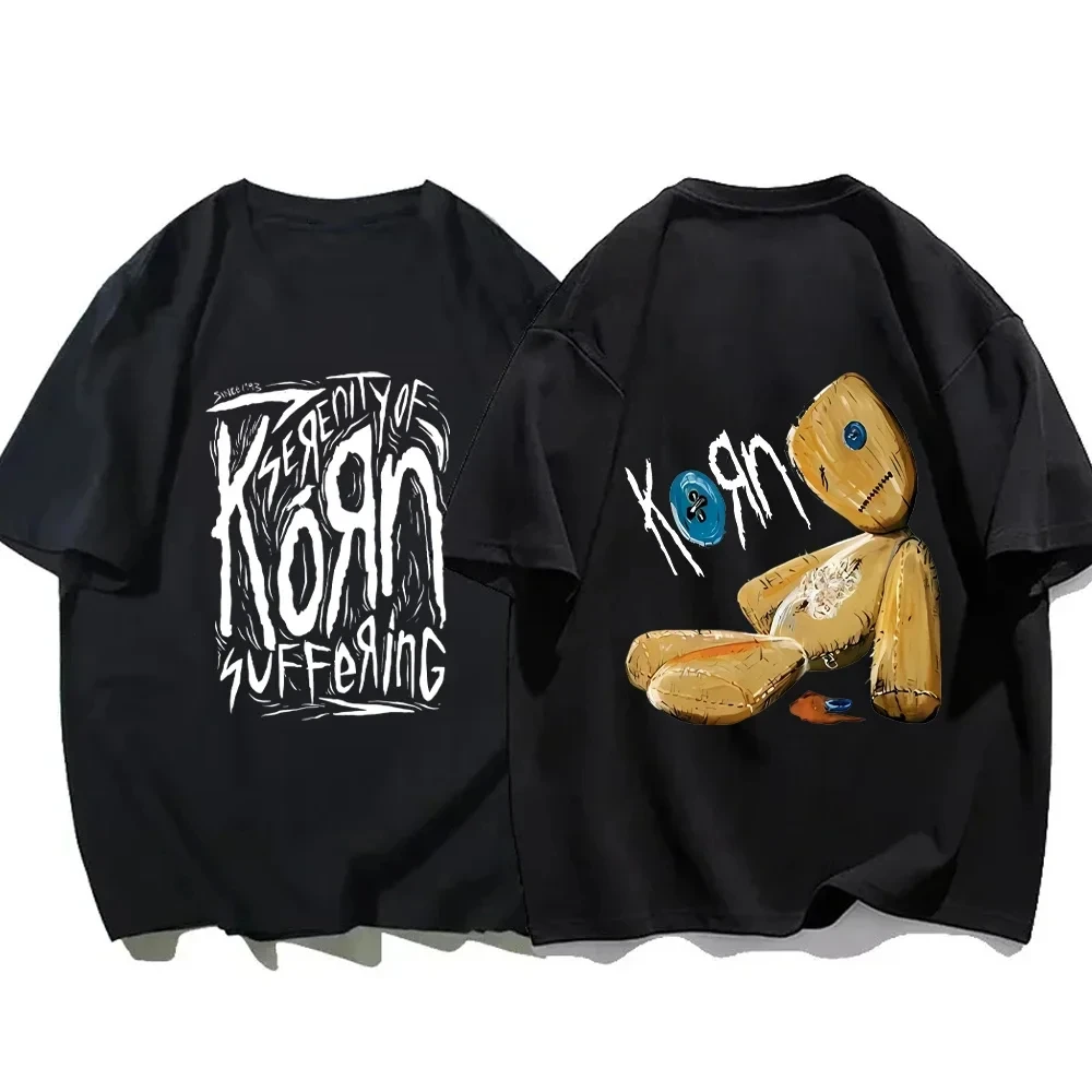 

Korn Rock Band Printed T-Shirt Korn WORLD TOUR Music T Shirt for Men Women Loose Short Sleeve Summer Hip Hop Streetwear 71805