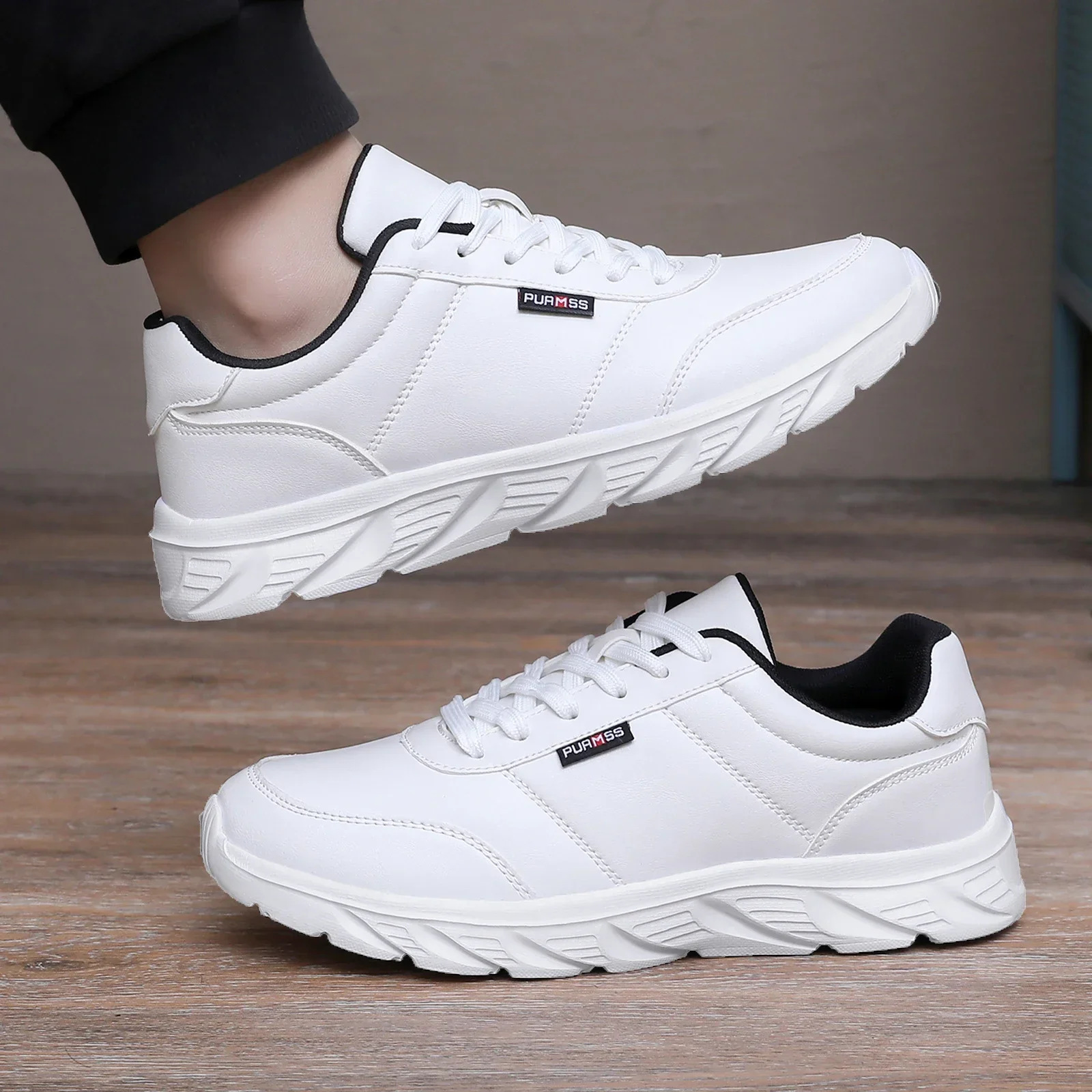 2025 männer Schuhe Frühling Herbst Wasserdichte Wanderschuhe Turnschuhe Freizeit Männlichen Leder Sport Schuhe Non-Slip Schuhe – Detail 2