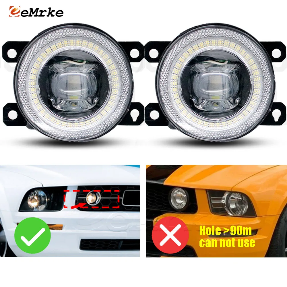 

Светодиодные противотуманные фары 30 Вт для Ford Mustang (Except Mustang GT) 2006-2009 гг., дневные ходовые огни с диафрагмой «ангельский глаз», внешние аксессуары