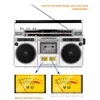 레트로 카세트 플레이어 레트로 테이프 플레이어 라디오 전사 수신기 블루투스 스피커 TF 카드 FM Caixa De Som Bluetooth 4