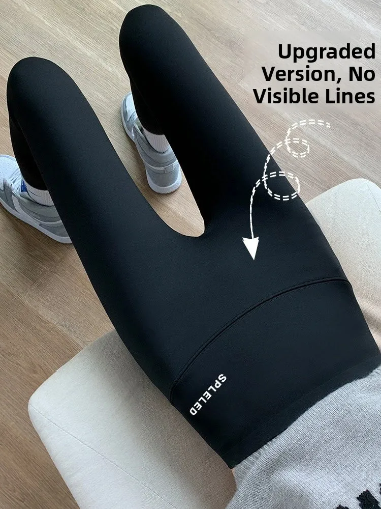 

Женские утепленные леггинсы для йоги с высокой талией, корректирующие живот и ягодицы, теплые базовые брюки