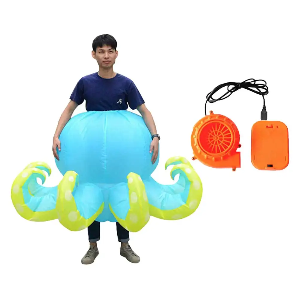 Disfraz inflable de pulpo para hombre y mujer, ropa hinchable de cuerpo completo, traje de juego de rol para fiesta de Carnaval y Halloween