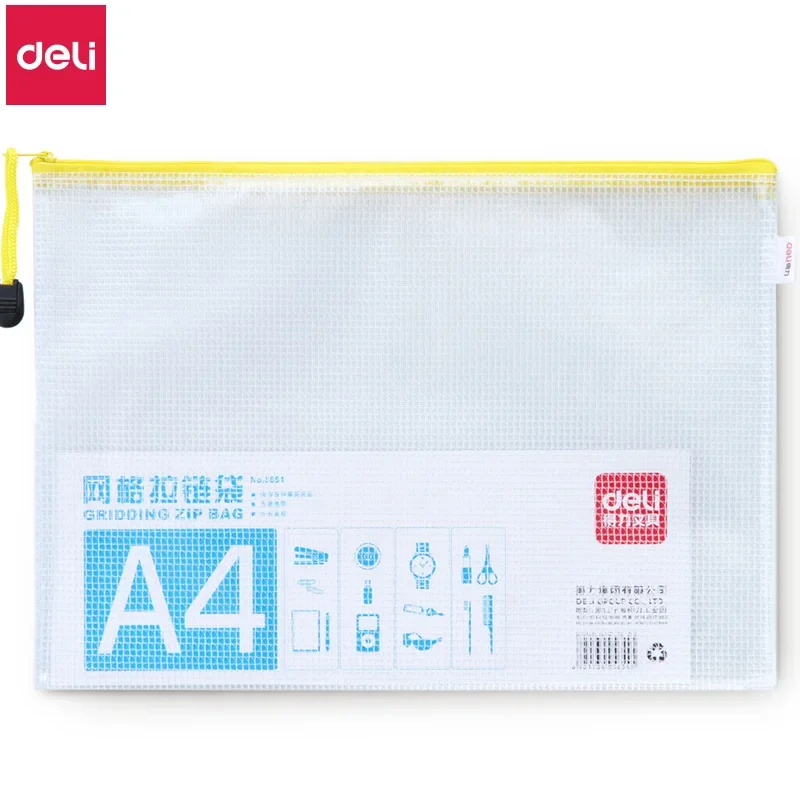 20pcs DTransparent plastic mesh bag a4 document bag, information bag, zipper bag