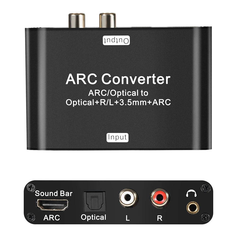 

192 кГц ARC аудиоэкстрактор ARC SPDIF оптический в оптический 3,5 мм L/R стерео ЦАП конвертер аудио экстрактор для телевизора