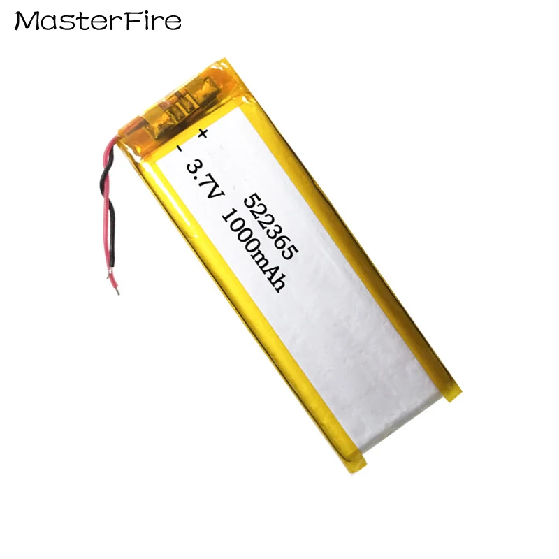 

20pcs/lot 3.7V 1000mah Rechargeable Lithium Polymer Battery 522365 for Bluetooth Speaker Massage Nebulizer Airplane Batteries