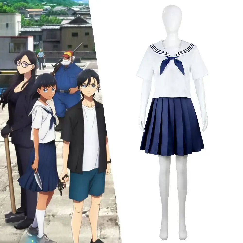 

Summer Time Rendering Mio Kofune Cosplay Costume, Anime Sailor Uniform School Outfit
