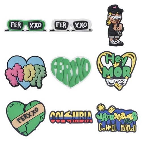 Feid-abalorios para gafas de sol, abalorios de Pvc para zapatos de cantante Reggaeton, accesorios para zuecos, decoración de tendencia para mujeres y hombres, regalos