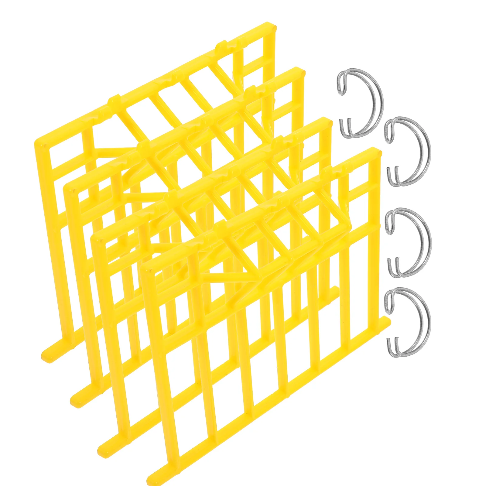 

4Pcs Bird Cage Rebound Resistance Door Hooks Easy Installation Secure Replacement Plastic Door for Pigeons Quails Small Birds