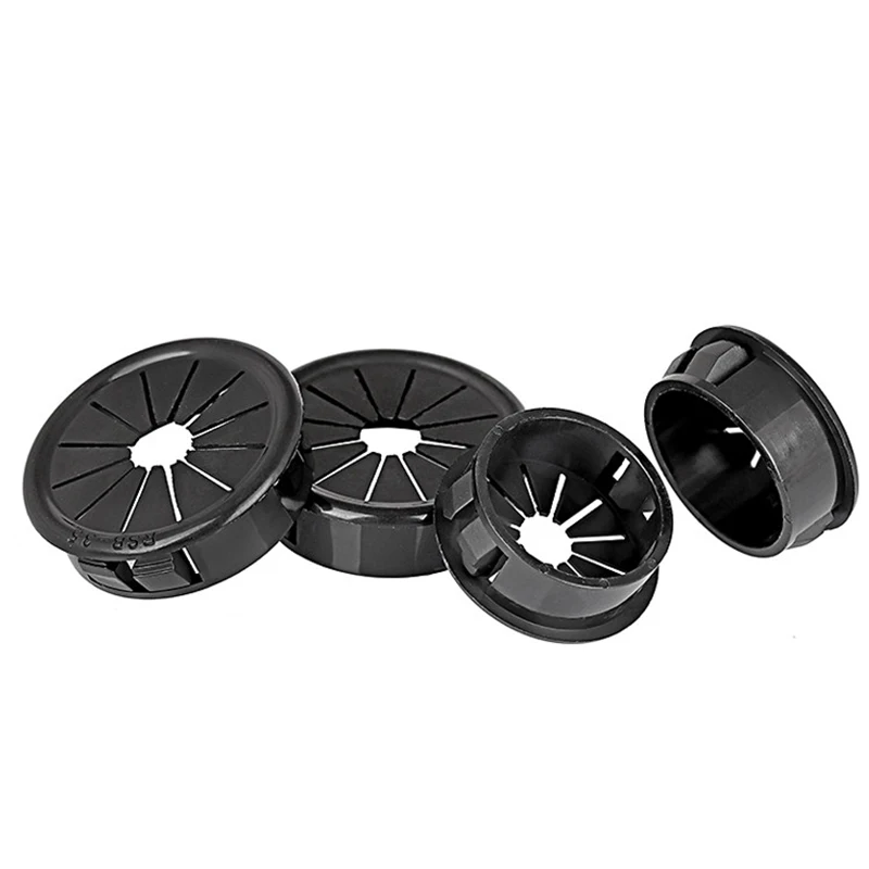 Plastic Black Snap-on Hole Cover RSB Round Desk Wire Table Line Cable Hole Cover 10/11/12/13/14/15/16/19/21/22/25/26/28/30~100mm
