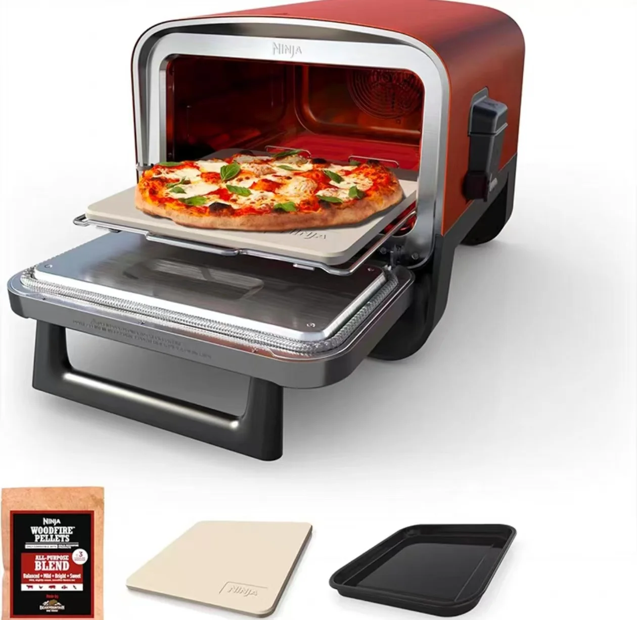 Outdoor Pizza Oven, Smoked Portable Electric Grill 1760W, 120V