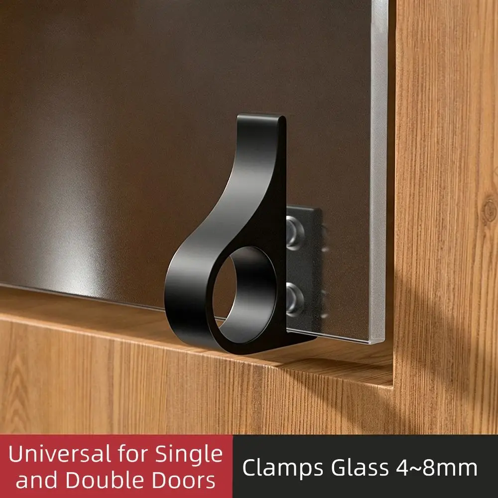 Concealed Aluminum Alloy Sliding Door Handle No Drilling Required Cabinet Door Handle Drawer Handle For Kitchen Cabinet