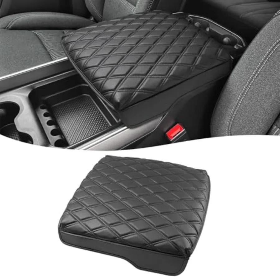 

Center Console Cover for Dodge Ram 1500 2019-2026, Bucket Seat, Vinyl Leather Interior Accessories, Car Armrest Cushion Pad, An