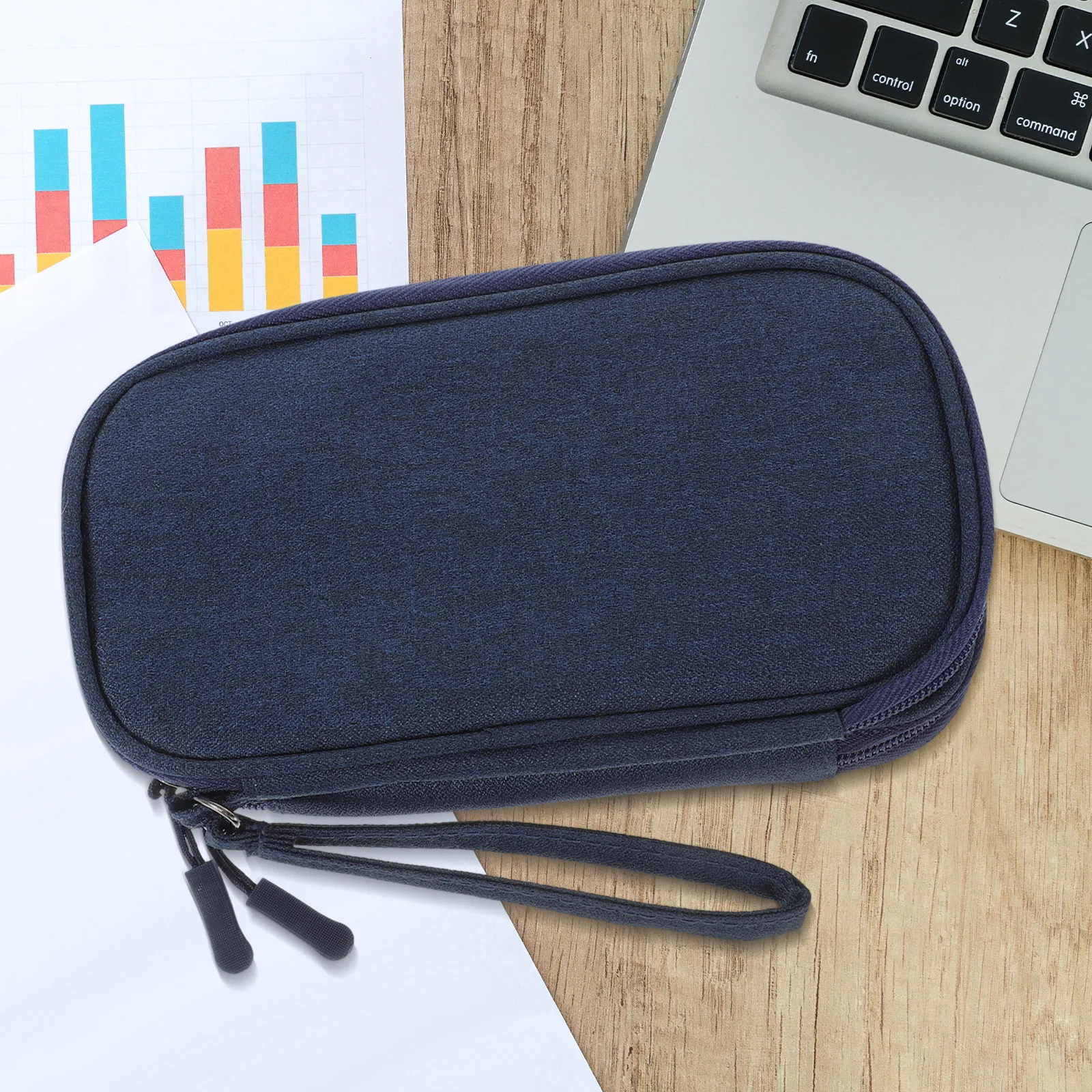 Digital Cable Storage Bag Double Layer Portable Electronics Organizer Travel Case Charger Power Bank Earphone Protection