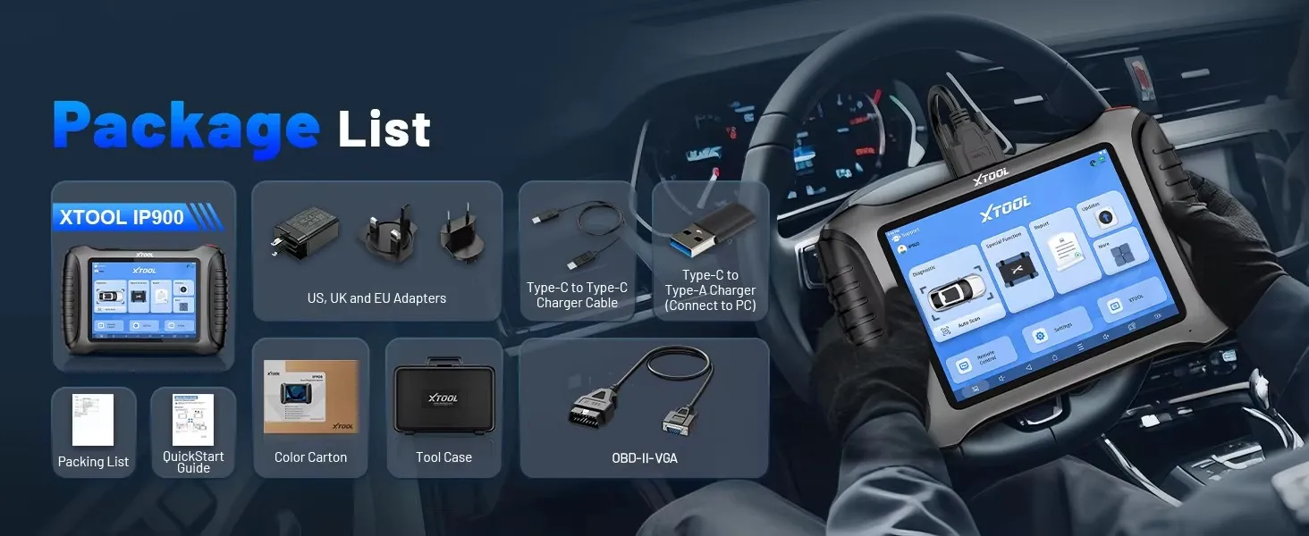 XTOOL IP900 Kfz-Scanner, vollständige Systemdiagnosetools, bidirektionales Scan-Tool, ECU-Codierung, 41 Dienste, CANFD, DOIP, FCA, schnelle Lieferung aus europäischem Lager – Detail 17