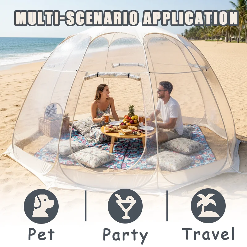 Large Instant Pop-Up Bubble Tent Weatherproof Outdoor Igloo Oversize Camping Pod Patio Screen Cold Protection image 6
