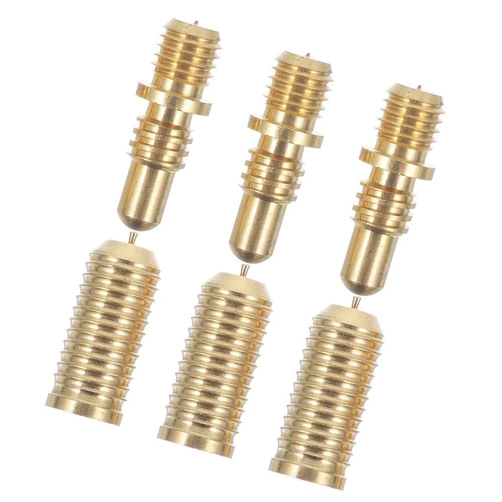 ชุดสกรูคิวบิลเลียด 3 ชุด ข้อต่อทองแดงแบบใช้ซ้ำได้สำหรับต่อและซ่อมคิวพูล ความแม่นยำสูง