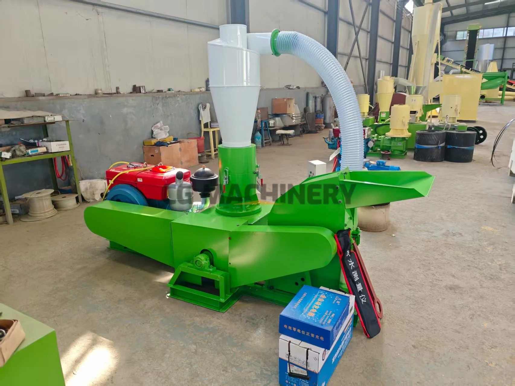

22hp 200-250kg/H Automatic Pellet Mill Machine Wood Pellet Machine Alfalfa Rice Husk Grass Biomass Sawdust Manure Pellets Maker
