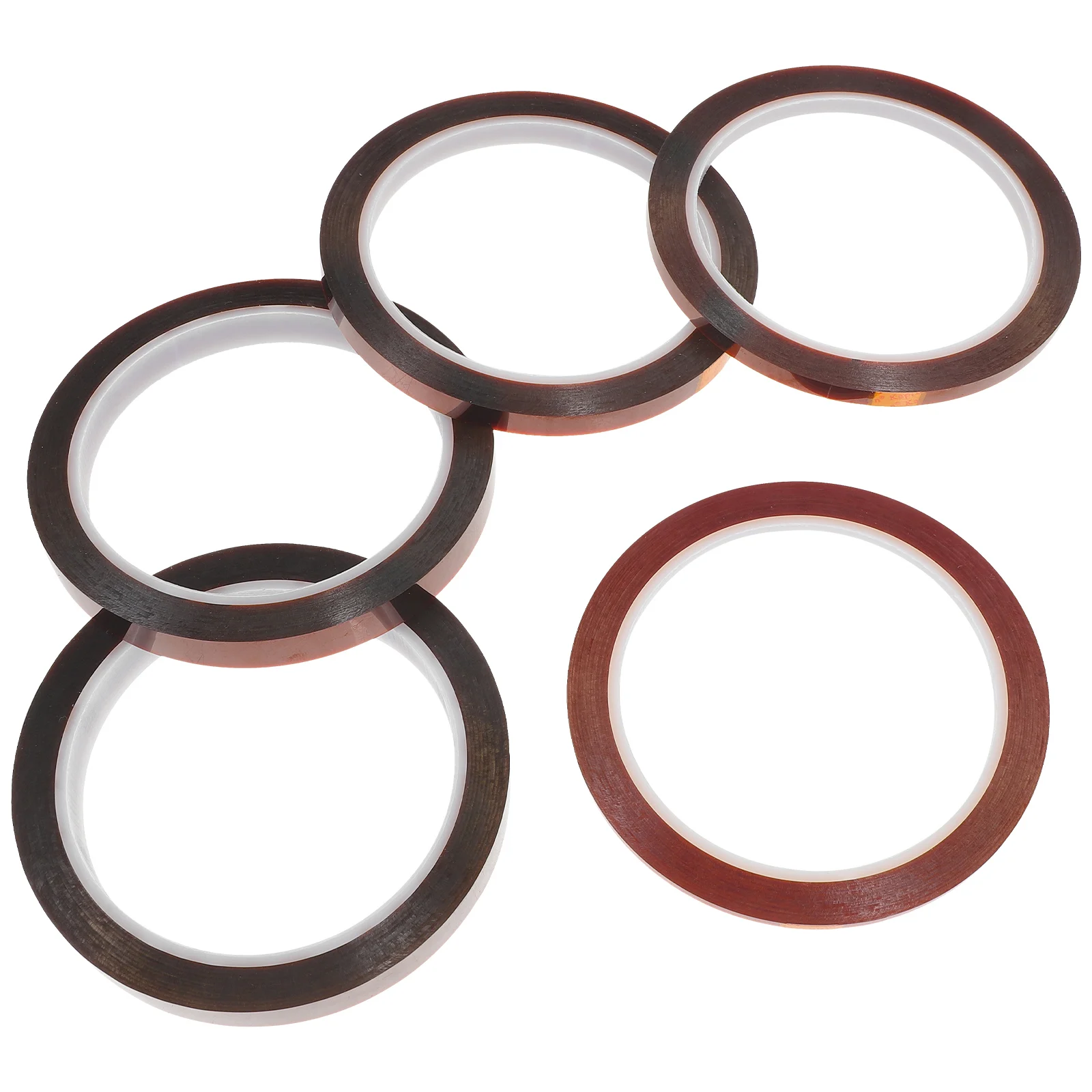 

1pcs 5 Rolls High Temperature Tape PI Polyimide Insulation Heat Resistant 80u Thick 33m Long 3mm 5mm 7mm 10mm 12mm Transfer