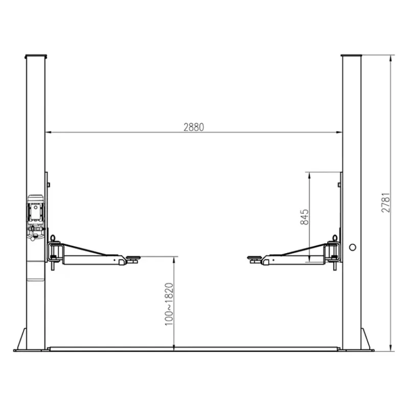 2026 Hot 2026 Hot SM-T40 220V Double Cylinder Hydraulic Two Post Lift Machine Vehicle Equipment Car Lifts Weight 4T With CE