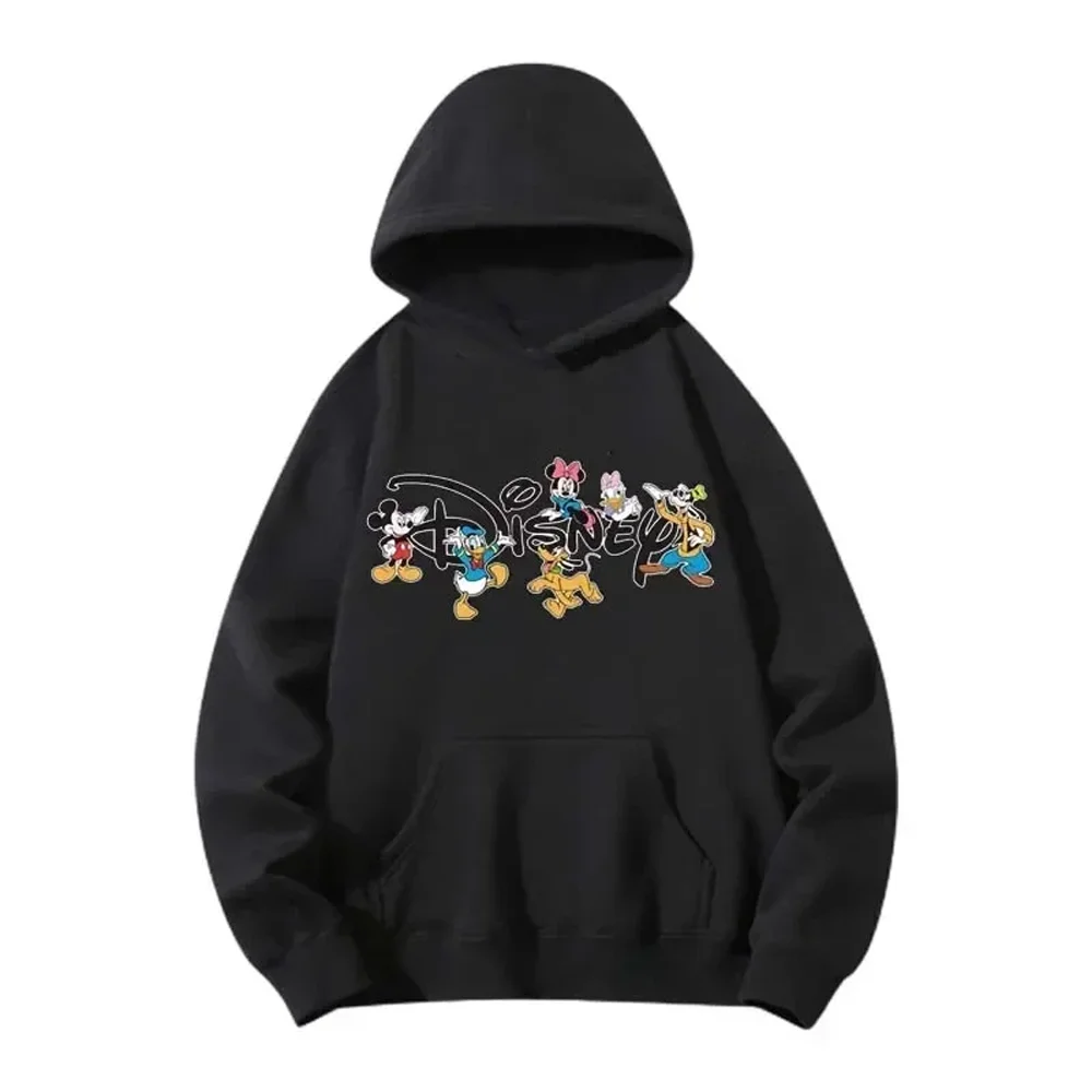 （Miniso）Disney Mickey Mouse Women\'s Hoodies Y2k Tops Cartoon Fashion Sweatshirt Female Clothes Autumn Winter Streetwear Pullover