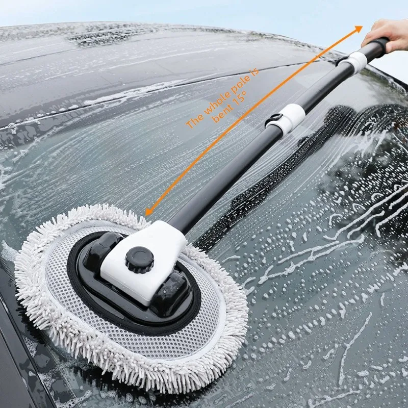 Telescopic Bend Pole Car Wash Mop Special Auto Cleaning Brush Scratch Resistant Vehicle Washing Tool Car Cleaning Gadget