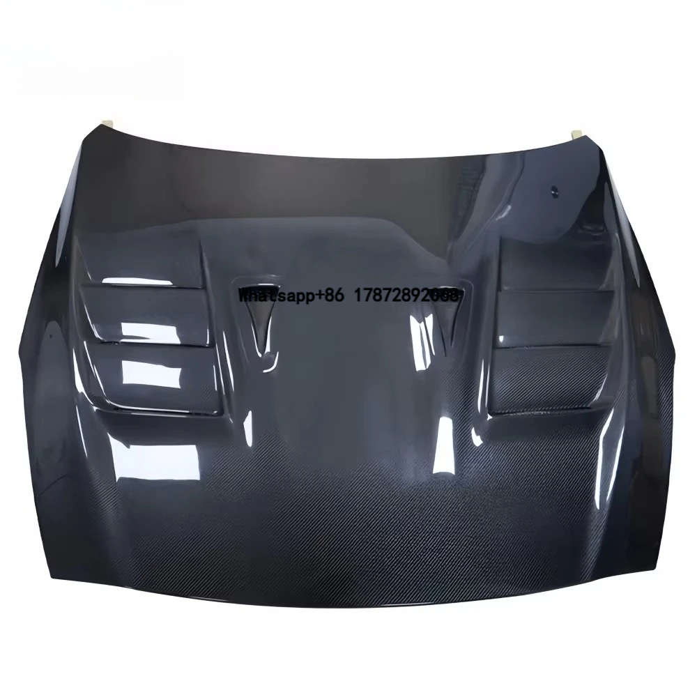 

Top-Grade Carbon Fiber Front Engine Hood for GTR35 2008-2021 Durable Lightweight Body Kit Black Screw-On Screws