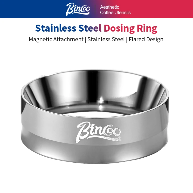 Bincoo Magnetic Coffee Dosing Ring with 12 Strong Magnets Stainless Steel Anti Fly Powder Design for 51mm and 58mm Portafilters