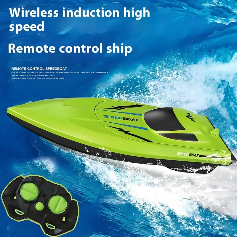 

Remote Control Boat Electric Toy Rechargeable2.4GRemote Control Speedboat Double Propeller High Speed Water Remote-Control Ship