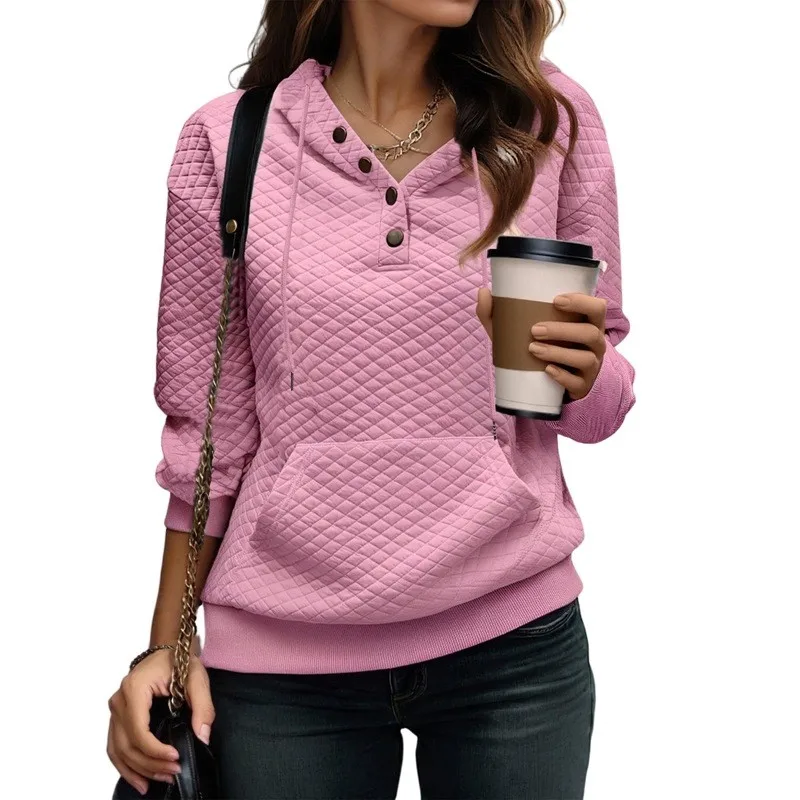 المرأة البلوز البلوزات معطف جديد الخريف طويلة الأكمام زر مخفي مزين سترة الصلبة معطف معاطف صغيرة للنساء الملابس #4