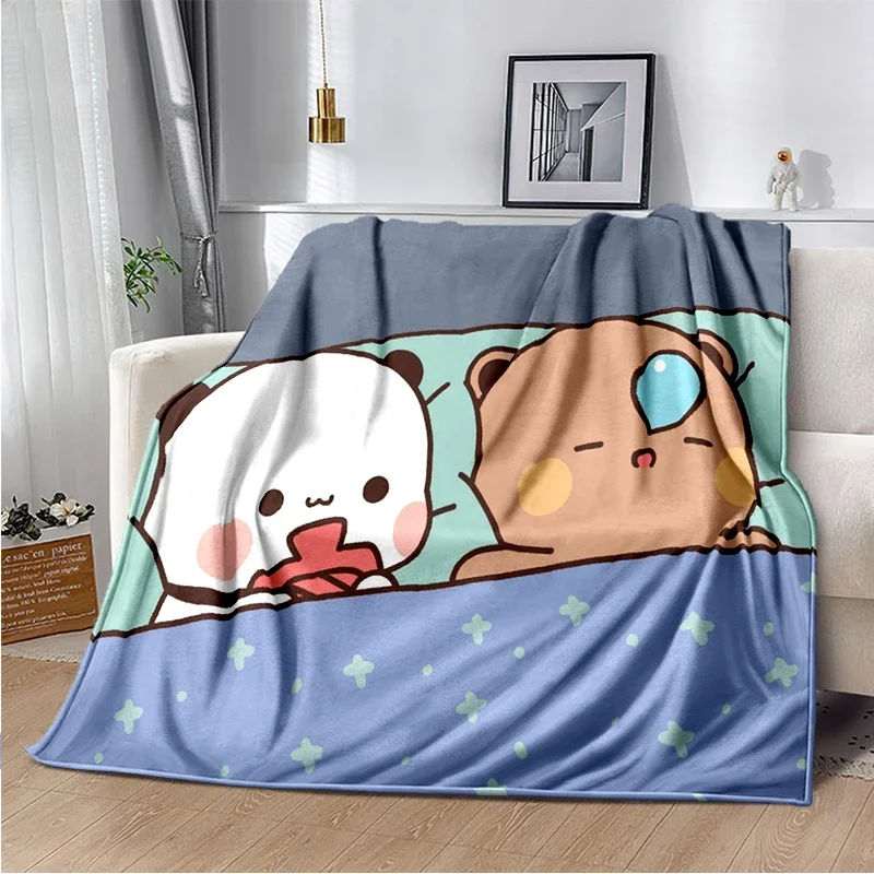 Cartoon Print Cute Bubu and Dudu Series Blanket Kids Warm Flannel Soft Comfortable Home Bed  Travel  Birthday gift