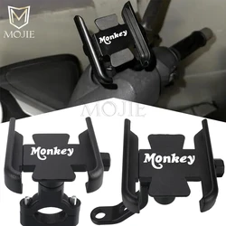 Universal Rearview Mirror Handlebar Phone Holder Cellphone Stand For Honda Monkey 50 125 ABS MONKEY125 2018-2022 2023 2024 2025