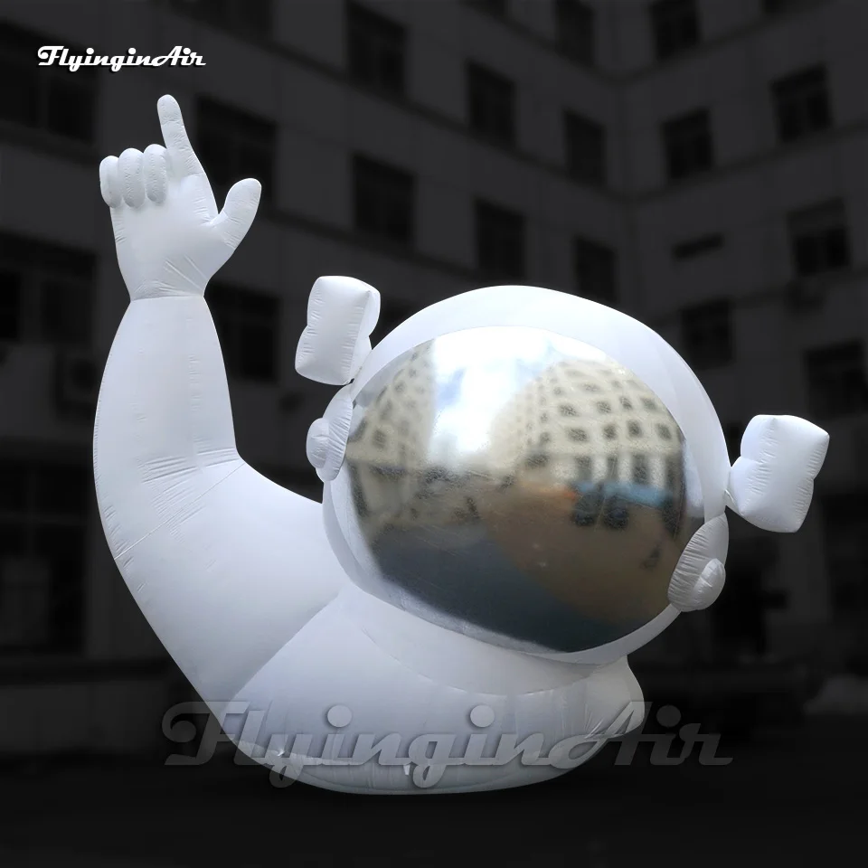 Giant Inflatable Half Astronaut Balloon Concert Stage Background White Air Blow Up Spaceman Model For Carnival Decoration