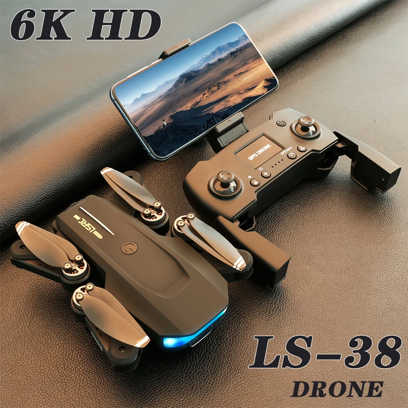 LS38 Drone 10000M GPS 6K HD Camera FPV drone Optical Flow Positioning Obstacle Avoidance Photography Foldable Quadcopter Toys