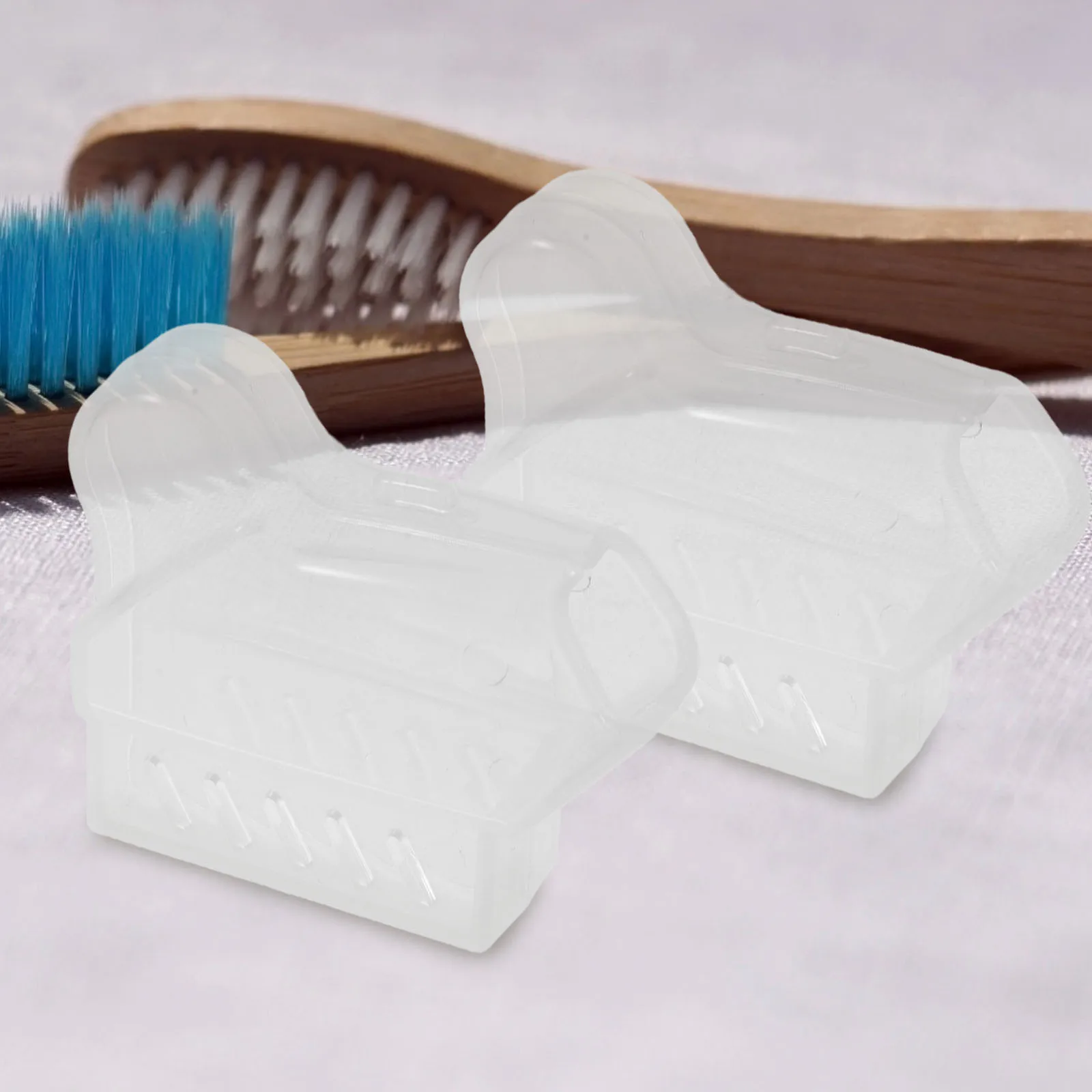 20 szt. Zestaw do pielęgnacji protez, przezroczyste plastikowe osłonki na szczoteczki do zębów, kompaktowe etui podróżne do ochrony i przechowywania szczoteczki do czyszczenia protez.