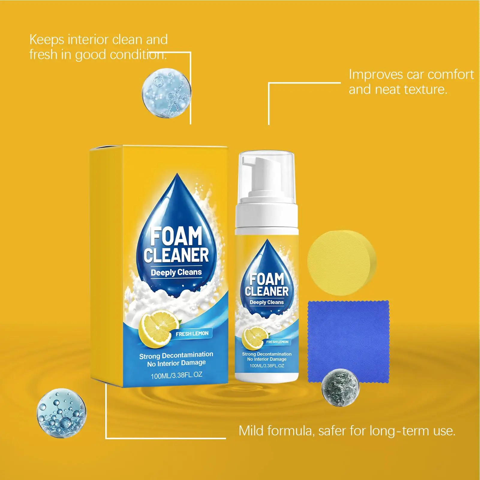 100ml Mold Removal Spray Foam Cleaner for Shower Bathroom Automotive Countertop Toilet Upholstery Basement Kitchen