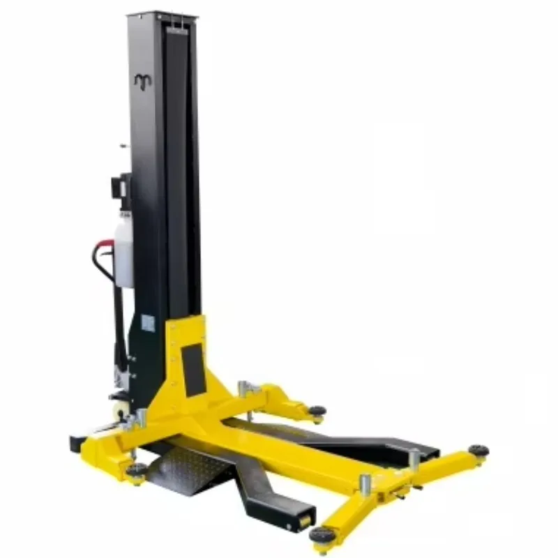 Most Popular Portable Single Post Hydraulic Car Lift Adjustable Arm 2500kg Garage Stock Movable Car Lift Most Searched