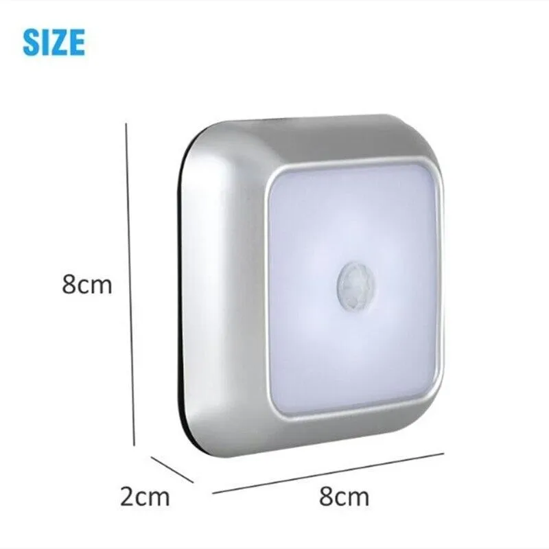 LED Night Light Smart Motion Sensor Night Light 3A Battery-powered Bedside Lamp Closet Bedroom Hallway Staircase Lighting