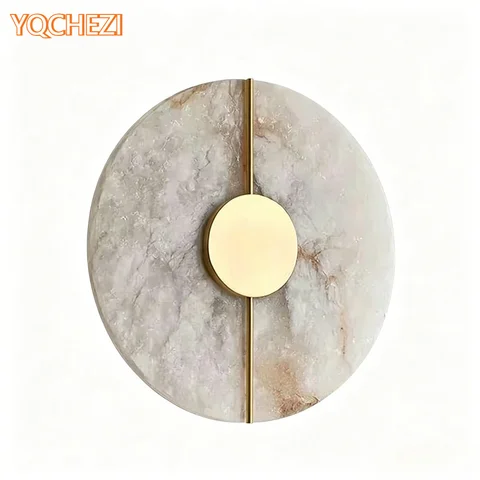 Alabaster LED Wall Sconce for Bedside