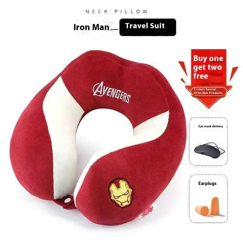 

Marvel Avengers Iron Man Captain America Personalized Creative Cartoon U Pillow Halter Neck Soft Pillow Christmas Gift