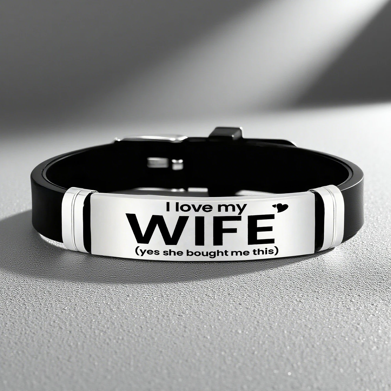 سوار معصم "أنا أحب زوجتي"، ملابس كاجوال أنيقة مع إكسسوارات، مناسبة للزوجة في أعياد الميلاد، الذكرى السنوية لعيد الحب #2