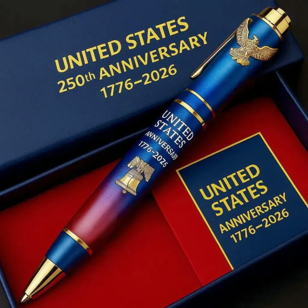 

250th Anniversary Commemorative Ballpoint Pen 1776-2026 Engraved Patriotic Gel Pen for Men Ideal for Lawyers And History Buffs