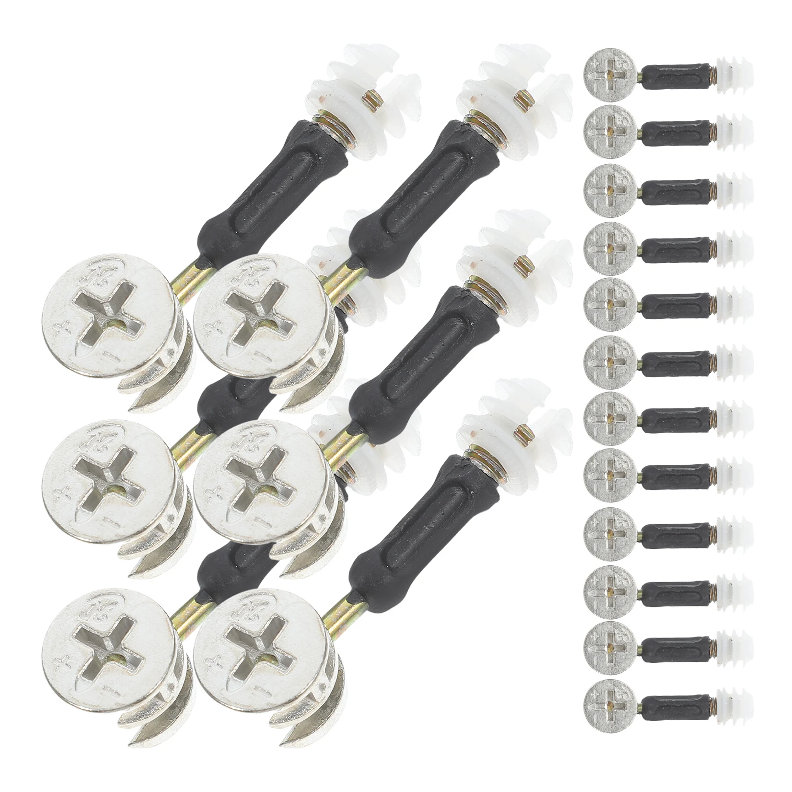 

24Sets Cam Locks Fittings Furniture Connectors with Dowel Bolts for Stable Cabinet Wardrobe Drawer Connection Easy Installation