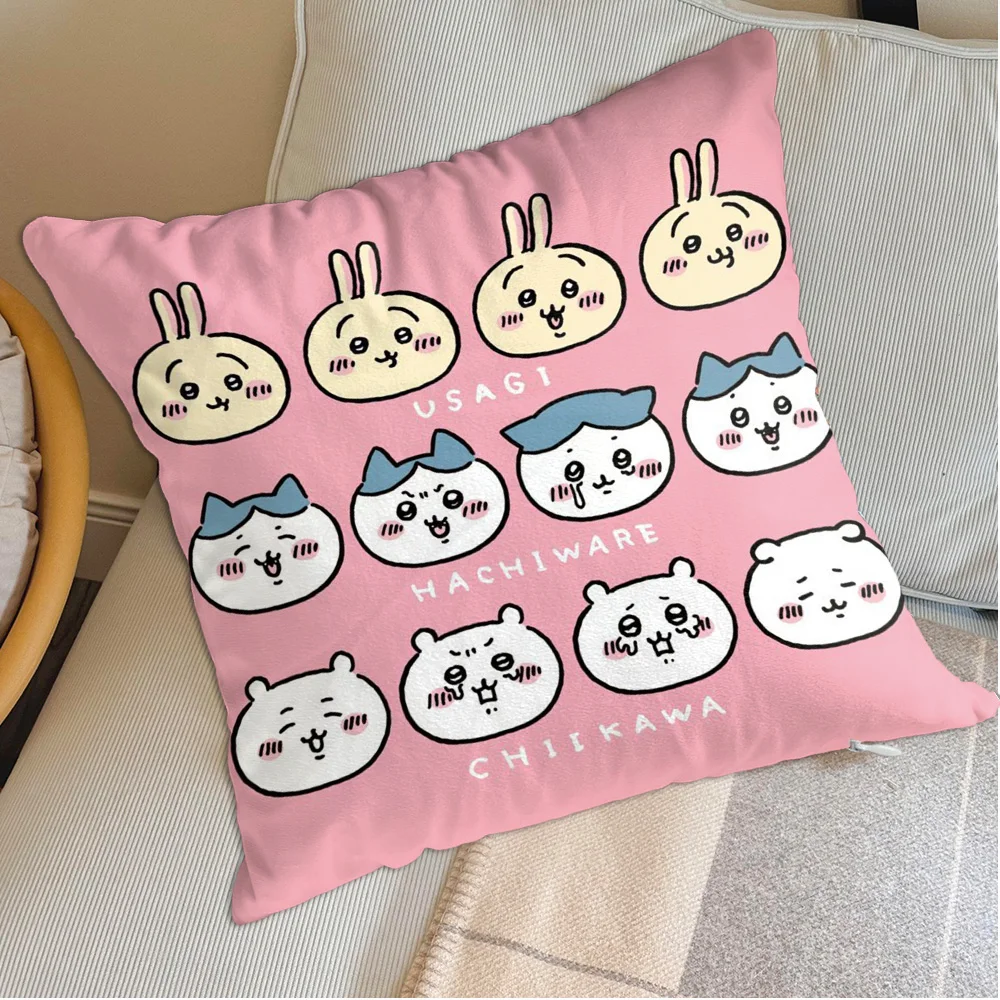 

Kawaii C-Chiikawa Рождественское украшение для дома, подушки для гостиной, декоративный чехол для диванной подушки 50x50, декоративная наволочка