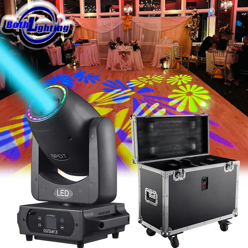 USA&EU 2 Pcs With Case 100w BPM Spot Moving Head Light Battery Power Sharpy Wireless DMX Lights For DJ Event Stage Wedding Party