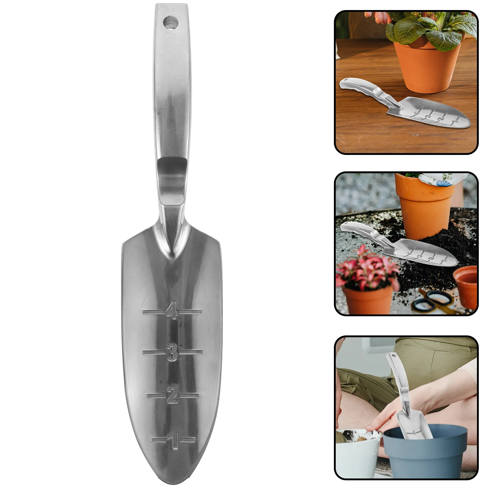 Small Gardening Aluminium Alloy Garden Hand Planting Spade Trowel For Garden