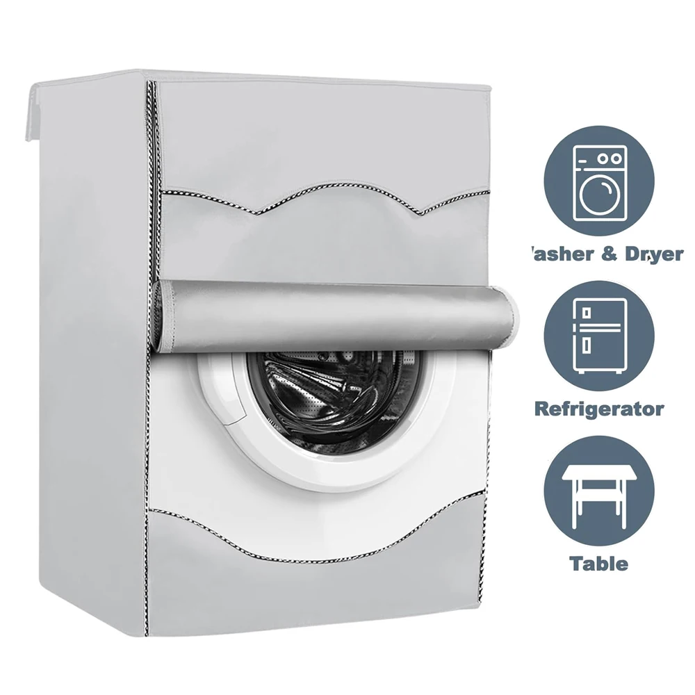 210DWaterproof Case Silver Coating Washing Machine Cover Sunscreen Front Load Laundry Dryer Covers Washing Machine Cover