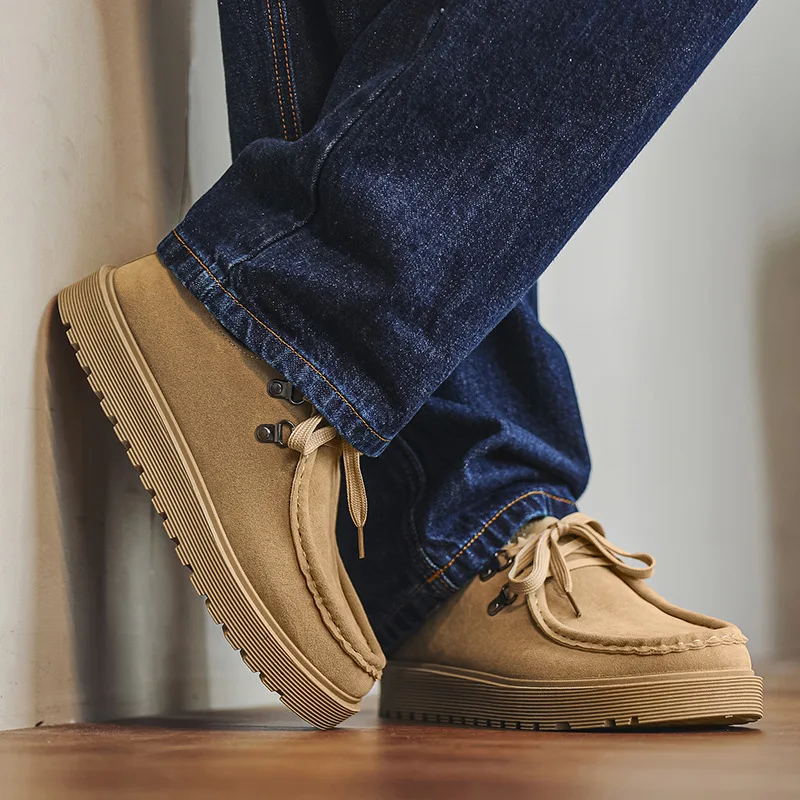 

Мужские туфли босиком с широким носком, классическая повседневная обувь в стиле ретро, легкая обувь для занятий спортом на открытом воздухе, для ходьбы, цвета хаки, на толстой подошве