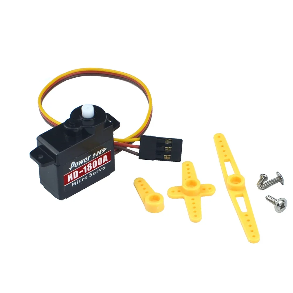 

Power HD-1800A Servo 4,8-6,0 В 8 г Высокоскоростной субмикроаналоговый сервопривод, совместимый с FUTABA JR для игрушечного радиоуправляемого самолета